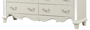 English Elm Milan Solid & Engineered Wood Dresser with Metal Handles, Smooth Ball-Bearing Drawers, White Finish B00956630