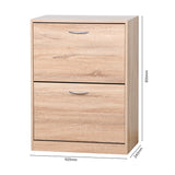 Hearth and Haven Wooden Shoe Cabinet For Entryway, White Shoe Storage Cabinet with 2 Flip Doors 20.94X9.45X43.11 Inch W40943195