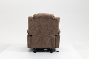 English Elm Recliners Power Lift Chair with Massage Heating Usb Port and Overstuffed Back Support Brown W547S00085