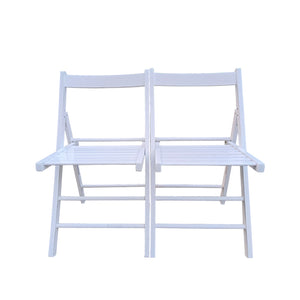 English Elm FOLDING Solid Wood Foldable Chair — Lightweight, Space-Saving, Durable Seating for Events & Home White W49553508