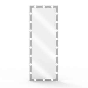English Elm Hollywood Full Length LED Vanity Mirror with 3 Color Modes & Touch Control Silver 63"x24" Glamorous W70832319