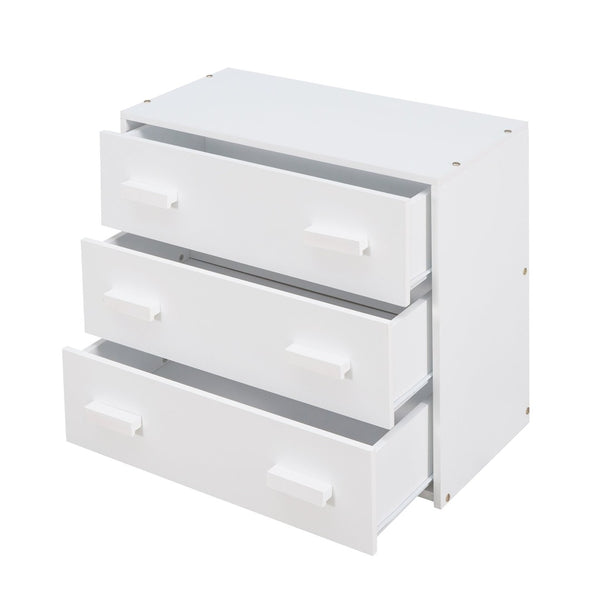 English Elm Twin Low Loft Bed with Storage Drawers Cabinet and Shelf in Espresso Wood White LP001501AAK