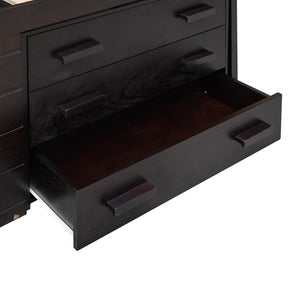 English Elm Twin Low Loft Bed with Storage Drawers Cabinet and Shelf in Espresso Wood LP001501AAP-1