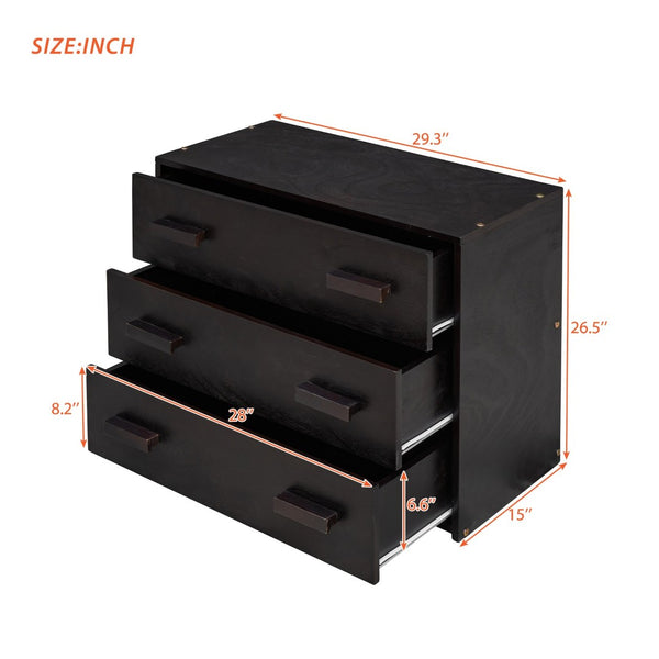 English Elm Twin Low Loft Bed with Storage Drawers Cabinet and Shelf in Espresso Wood LP001501AAP