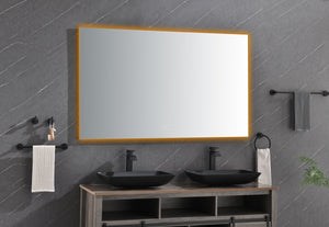 English Elm 60x 36 Inch Led Backlit Bathroom Mirror with Anti-fog Aluminum Frame for Vanity Wall W127253475