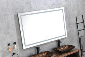 English Elm 60in. Led Bathroom Wall Mirror with Anti-fog Three Color Temps and Touch Control W1272P144854