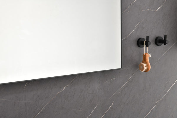 English Elm 84x 36 Inch Black Frame Led Backlit Bathroom Vanity Mirror with Anti-fog W127283668