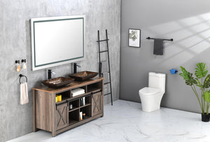 English Elm 84*48 Led Backlit Bathroom Wall Mirror with Anti-fog Touch Control and High Lumen Output W1272125172