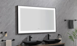 English Elm 96in. Polished Crystal Framed Led Vanity Mirror with Anti-fog and Tri-color Lighting W1272112590