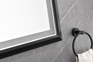 English Elm 84in. Aluminum Alloy Framed Rectangle Wall Mirror Farmhouse Vanity Hd Float Glass Matte Black W1272112588