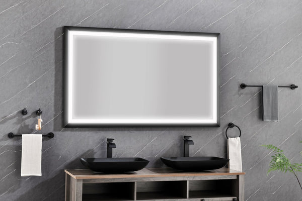 English Elm 84in. Oversized Rectangular Led Backlit Vanity Mirror Anti-fog Dimmable Bathroom Wall Mount W127291633