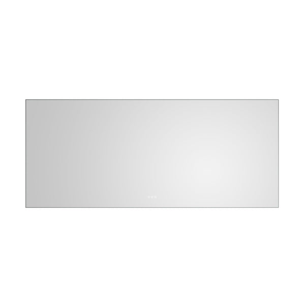 English Elm 84x 36 Inch Black Frame Led Backlit Bathroom Vanity Mirror with Anti-fog W127283668