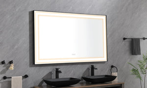 English Elm 96in. Backlit Led Vanity Mirror with Anti-fog Defogger and Adjustable Color Temperature W1272125165