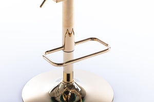 English Elm Set of 2 Velvet Bar Stools with Swivel, Chrome Footrest & Base, Height Adjustable Luxury Seating with Gold Legs Green W124956137