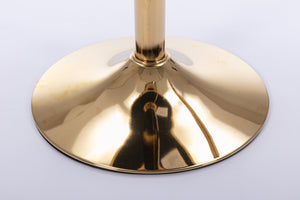 English Elm Set Velvet Bar Stools with Gold Legs and Chrome Footrest, Swivel Height-Adjustable Counter Seating, Luxe Upholstery and Sturdy Base Green W124958976