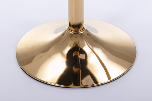 English Elm Set Velvet Bar Stools with Gold Legs and Chrome Footrest, Swivel Height-Adjustable Counter Seating, Luxe Upholstery and Sturdy Base Green W124958976