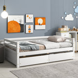 Daybed with Two Storage Drawers , White