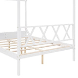 Hearth and Haven Full Size Wood House Bed with Storage Space (Old Sku :Lp000002Aak) WF294192AAK