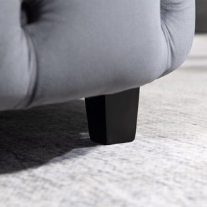 English Elm A&A Velvet Accent Chair Barrel Design for Living Room Comfort, Modern Leisure Seating, 41" L x 38" W Gray W114352841