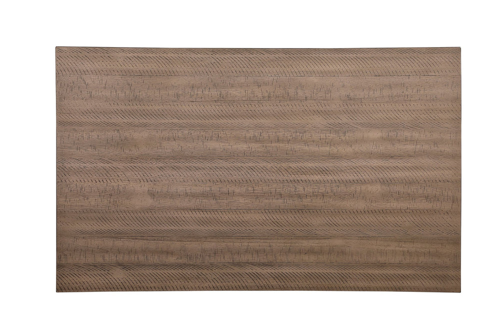 English Elm Grayish 7-Piece Dining Set With Rectangular Table & Upholstered Chairs – Stylish Acacia Finish! B011S00194