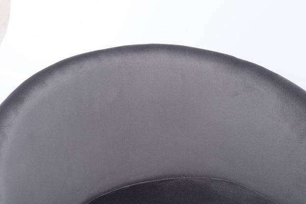 English Elm Set of 2 Velvet Bar Stools with Gold Legs, Swivel Height-Adjustable Seats and Chrome Footrest Comfortably Stylish Seating for Kitchen Island and Home Bar Grey W124959222