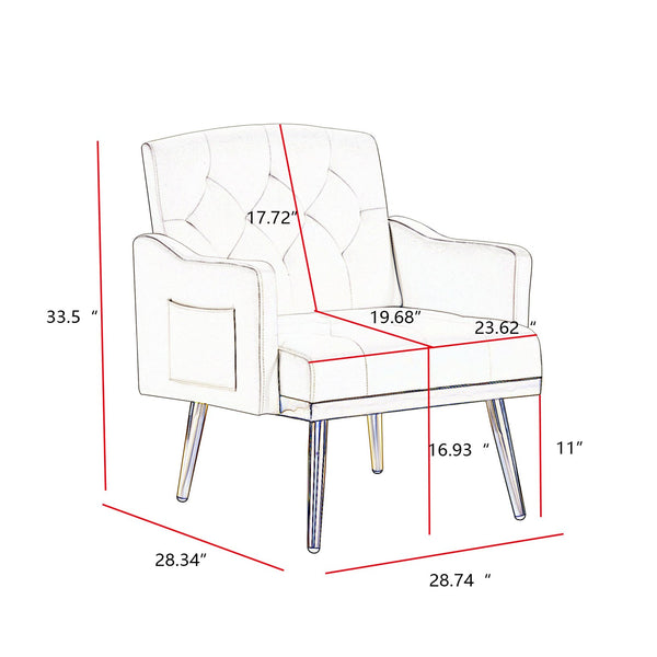 English Elm PINK Velvet Armchair with Gold Metal Legs — Plush Foam Seat, Solid Wood Frame, Chic Accent Chair for Living Room W58852197