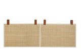 Hearth and Haven Short Double Decorative Panel, Head Board, Natural Rattan, For Bedroom, Living Room, Hallway W68850562