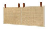 Hearth and Haven Short Double Decorative Panel, Head Board, Natural Rattan, For Bedroom, Living Room, Hallway W68850562