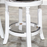 English Elm 30" Bar Stool, White Finish, Charcoal Fabric Seat