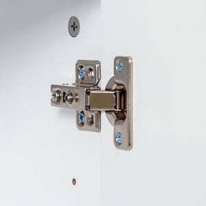 English Elm Modern Four-Drawer Warm White TV Cabinet for 80" TVs – Durable Particleboard, Spacious Storage, Sleek Design W33153230