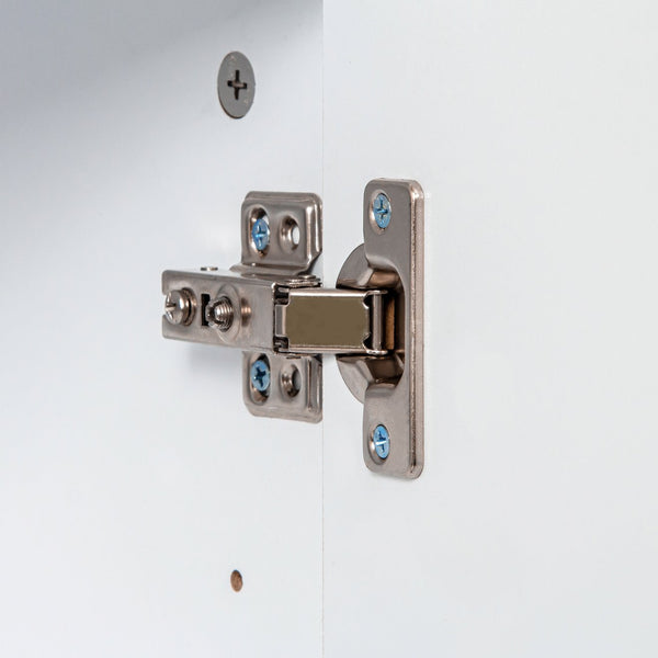 English Elm Modern Four-Drawer Warm White TV Cabinet for 80" TVs – Durable Particleboard, Spacious Storage, Sleek Design W33153230