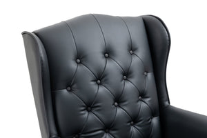 English Elm Executive Pu Leather Office Chair Thick Foam Seat Pneumatic Height Adjustment 330 Lb W1333P488931