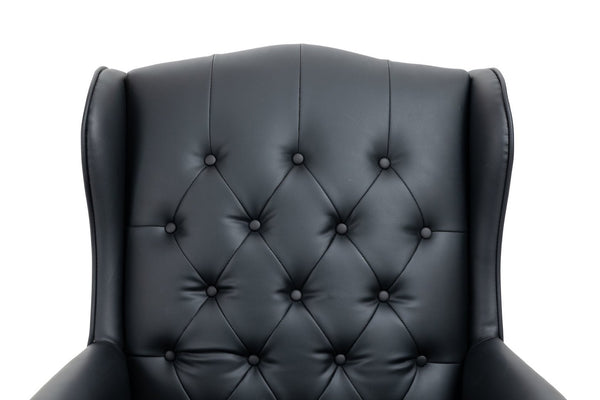 English Elm Executive Pu Leather Office Chair Thick Foam Seat Pneumatic Height Adjustment 330 Lb W1333P488931