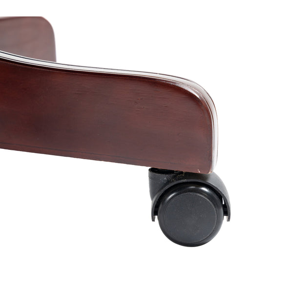 English Elm Executive Office Chair with Height Adjust, Ergonomic High Back, Thick Padded Seat, Smooth Casters Burgundy W133360438