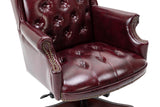 Hearth and Haven Executive Office Chair - High Back Reclining Comfortable Desk Chair - Ergonomic Design - Thick Padded Seat and Backrest - Leatherette Leather Desk Chair with Smooth Glide Caster Wheels, 1 Pack Burgundy W133360438