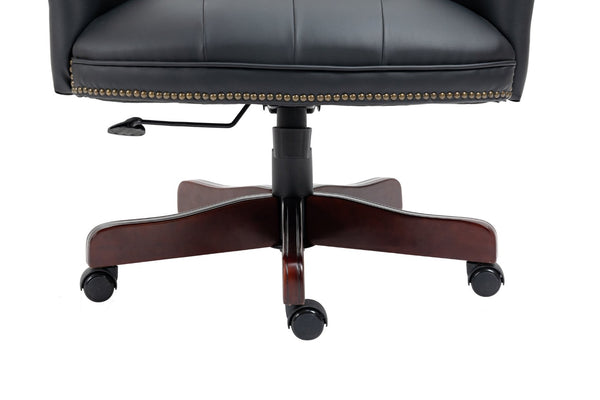 English Elm Executive Pu Leather Office Chair Thick Foam Seat Pneumatic Height Adjustment 330 Lb W1333P488931