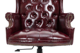 Hearth and Haven Executive Office Chair - High Back Reclining Comfortable Desk Chair - Ergonomic Design - Thick Padded Seat and Backrest - Leatherette Leather Desk Chair with Smooth Glide Caster Wheels, 1 Pack Burgundy W133360438