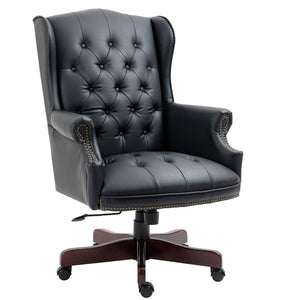 English Elm Executive Pu Leather Office Chair Thick Foam Seat Pneumatic Height Adjustment 330 Lb W1333P488931