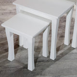 English Elm 3-Piece Nesting Table Set, White