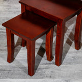 English Elm 3-Piece Nesting Table Set, Cherry