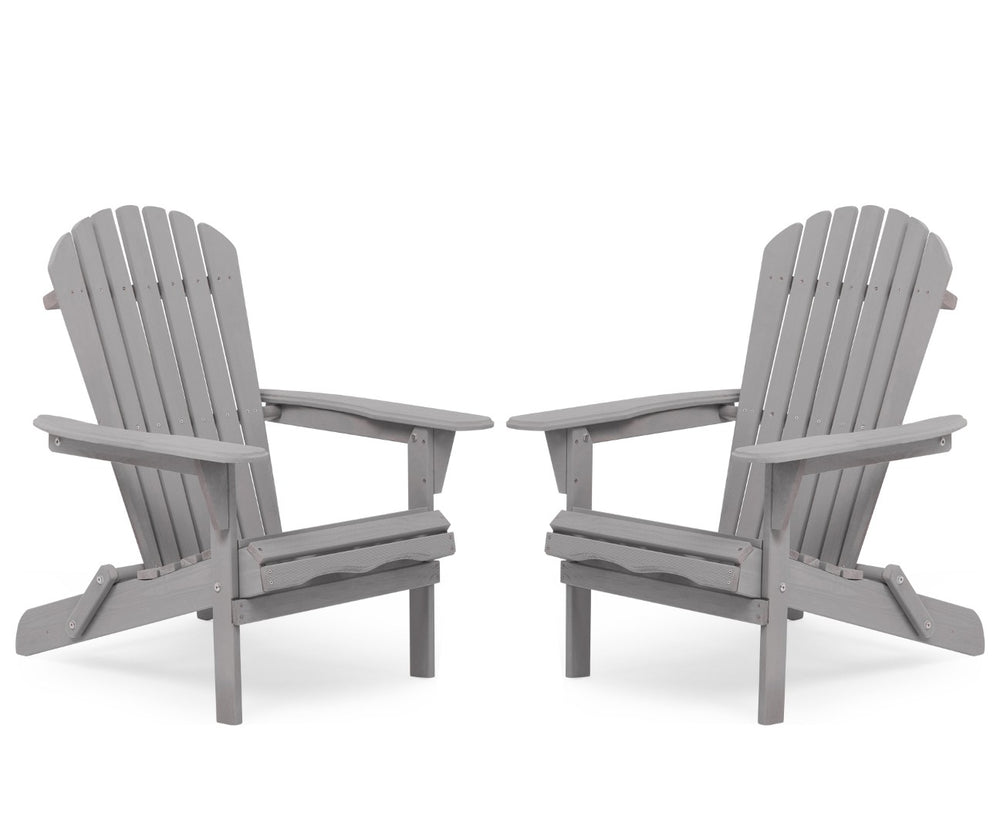 English Elm Wood Solid Cedar Folding Adirondack Chair Set of 2 for Patio Backyard Outdoor W139058446