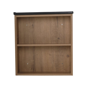 English Elm 30 Inch Bathroom Vanity - Modern Black Ceramic Basin With Adjustable Open Shelf For Small Spaces W999S00004