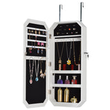 Hearth and Haven Octagon Rimmed Mirror Fashion Simple Jewelry Storage Cabinet Can Be Hung On The Door Or Wall W40750179