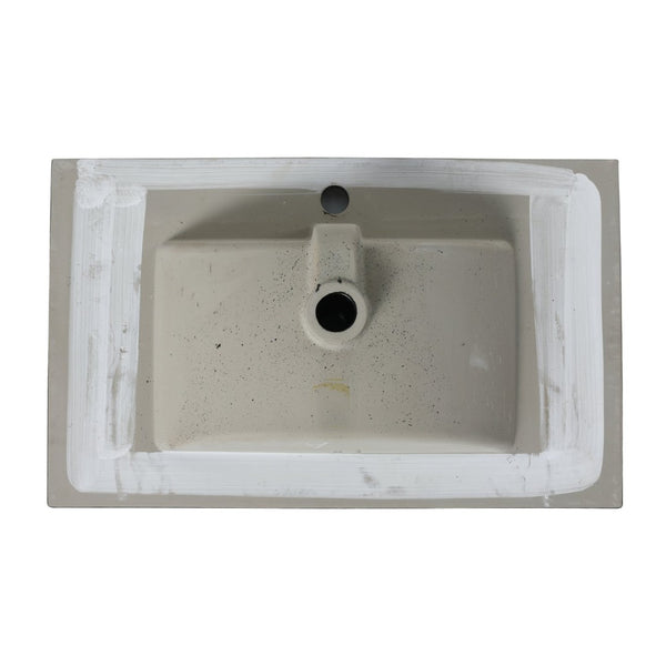 English Elm 30 Inch Triple Glazed Ceramic Vanity Sink with Overflow for Modern Bathroom Upgrade W99957948