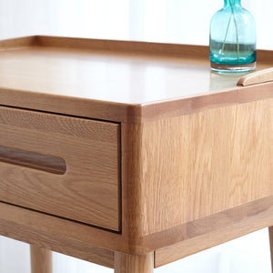English Elm Dresser Solid Wood Bistro Desk with Storage Drawer for Bedroom or Entryway Nook W128362455