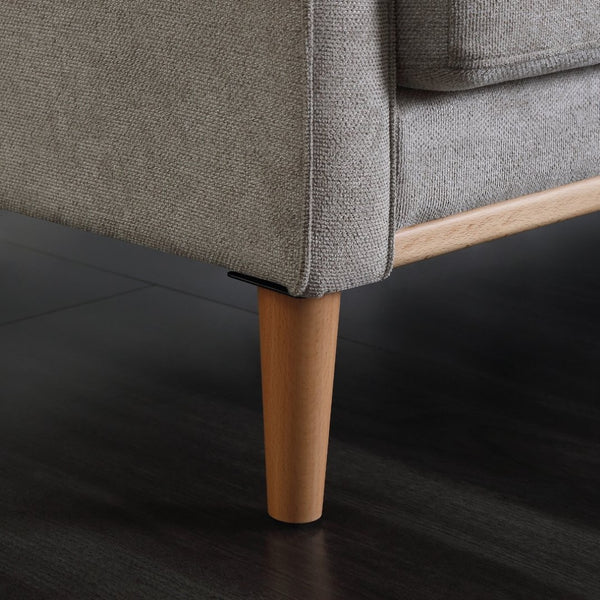 English Elm Living Space Three Seat Sofa Waterproof Polyester Upholstery with Usb Charging Port Light Gray W82072358