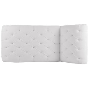 English Elm Tufted Velvet Armless Chaise Lounge with Acrylic Legs for Bedroom or Reading Nook W68056671