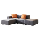 English Elm Modular Sectional Fabric Sofa (Grey)