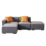 English Elm Modular Sectional Fabric Sofa (Grey)