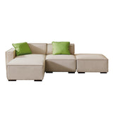 English Elm Modular Sectional Fabric Sofa (Beige)